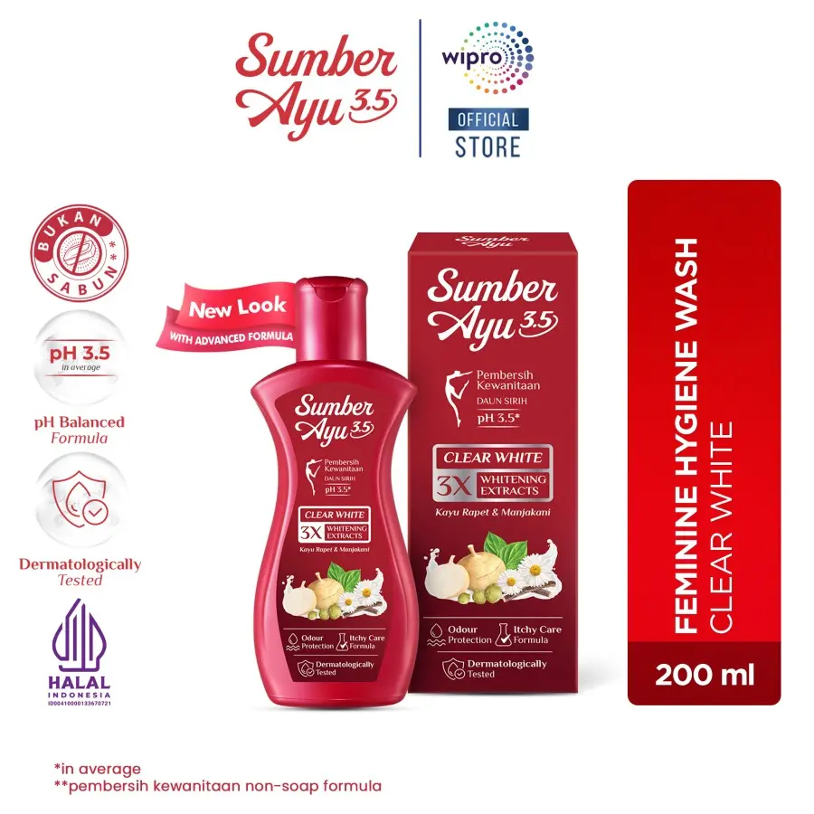 Sumber Ayu Feminine Hygiene Wash Clear White - 200 ml