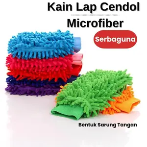 [COD]Fashion518-Kain Lap Cendol Microfiber Sarung Tangan 2 sisi Serap Air Cepat Pembersih Mobil Kain Lap Serbaguna