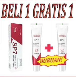 (Beli 1 gratis 1) Set 2 Kotak SP-7 Pasta Gigi Pemutih Ultra, Pasta Gigi Probiotik Pemutih SP-7 Super untuk Kesehatan Mulut, Pasta Gigi SP-7 Pemutih Cerah untuk Menghilangkan Noda, Menyegarkan Napas & Kesehatan Gigi