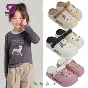 Smilelys Sandal Baim Fuji Anak Perempuan Tinggi Sandal Kodok Anak Laki Laki EVA Warna Motif Kartun
