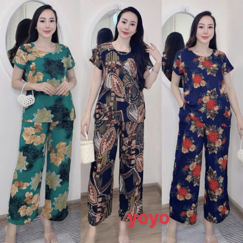 Bộ Đồ Trung Niên- Bộ Lanh Quần 9 tấc tay  cộc LDL cho người già  Nữ Top