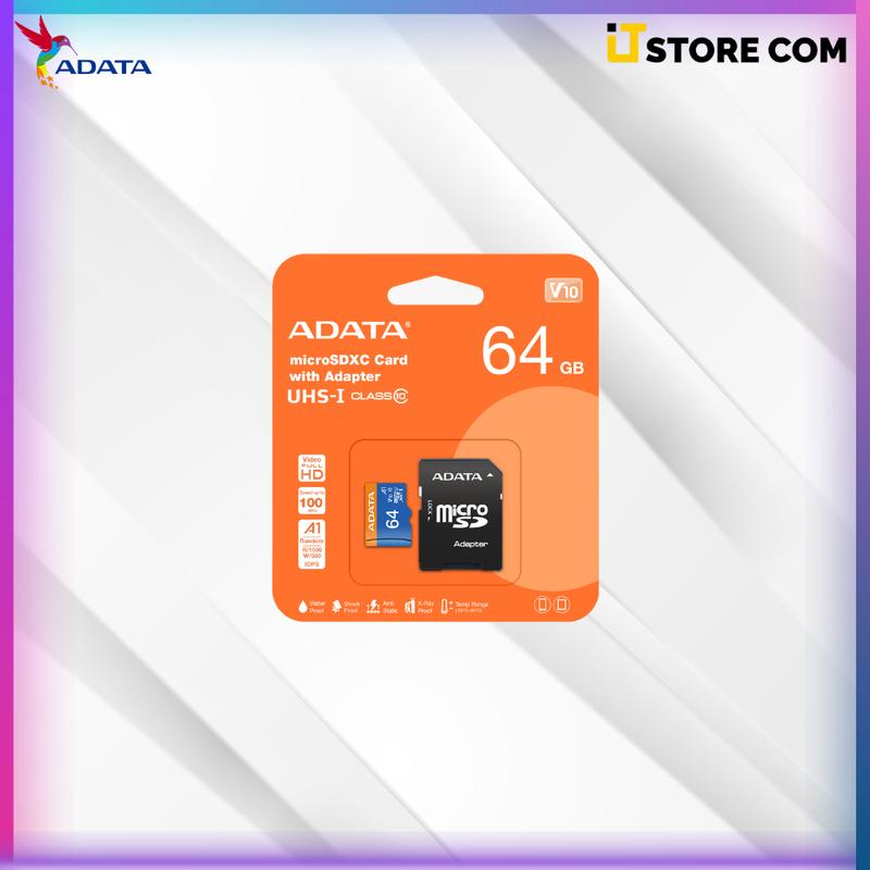 ADATA MICRO SDHC CLASS 10 PREMIER FULL HD + ADAPTER SD 32 I 64GB 2