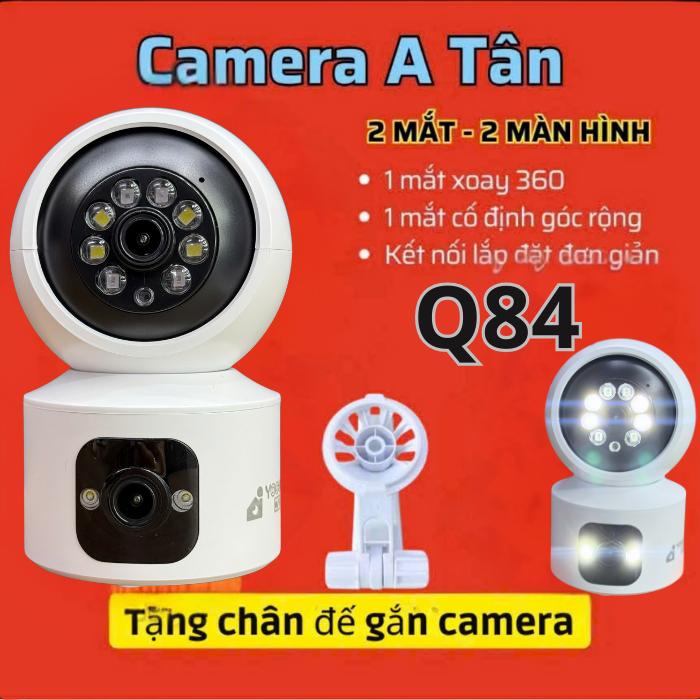 Camera Wifi Yoosee 2 Mắt Trong Nhà Q84 -Xoay 360-Đàm Thoại 2 Chiều-Xem Đêm Có Màu