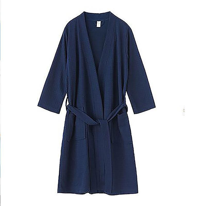 Product Introduction of [Jennifer]PLUS SIZE Couple bathrobe Women long spring and autumn thin section men large size hotel night Dress ladies pajamas 19