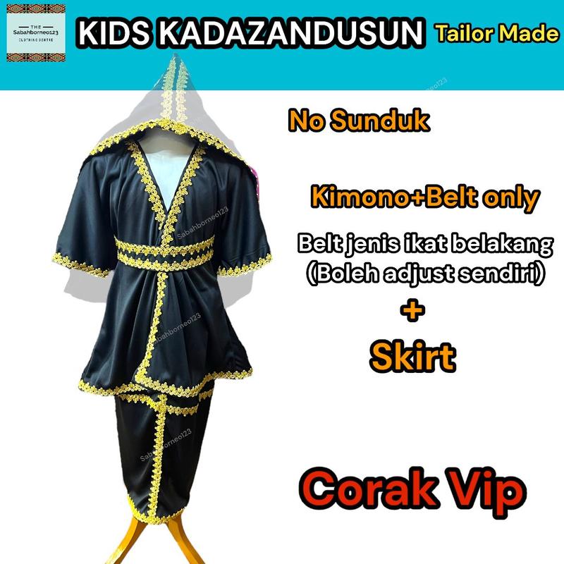 KIDS BAJU DRESS KADAZAN DUSUN TRADITIONAL MODERN SABAH ETHNIC