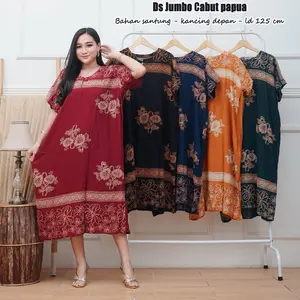 daster rayon jumbo LD 120 busui friendly adem paket hemat Dress Nyaman random