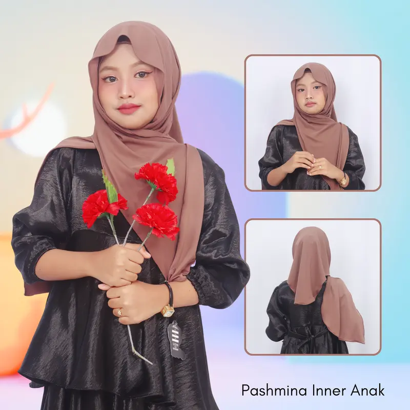 ALQIA Hijab // Pashmina Instan Inner Anak Remaja 7-10 Tahun 0