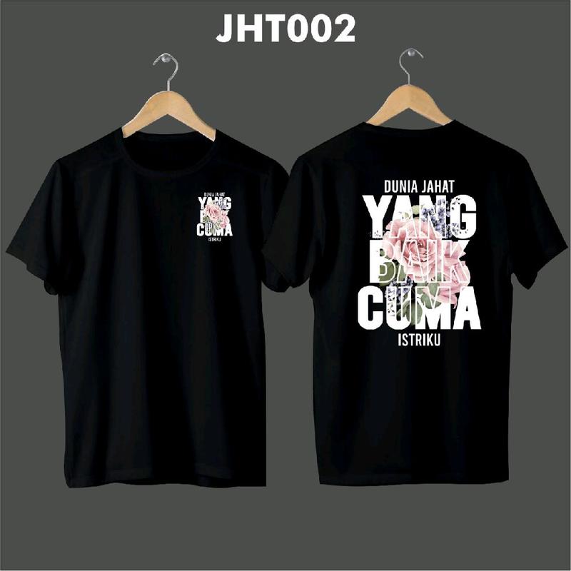 KAOS dunia jahat yang baik cuma istriku,KAOS KATA-KATA KEREN, KAOS KEKINIAN, KAOS DISTRO, KAOS SABLON Pria 1