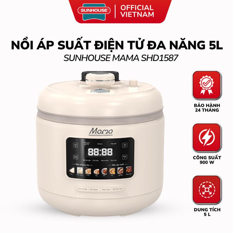 Nồi Áp Suất Điện Tử Đa Năng 5L SUNHOUSE MAMA SHD1587