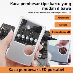 Kaca Pembesar Kartu Bisnis Zimmermark Kaca Pembesar Kantor Ultratipis Portabel