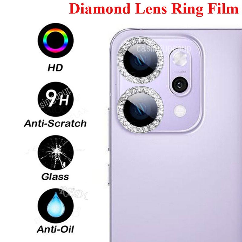 Miếng dán ống kính kim loại cho oppo reno 14 pro 14F 15 pro max 15F 15C 5G 2025, Miếng dán bảo vệ camera kim cương lấp lánh cho reno 13 pro 13F, Miếng dán bảo vệ ống kính camera bằng kính lấp lánh, Miếng dán bảo vệ ống kính camera phía sau bằng kim loại.