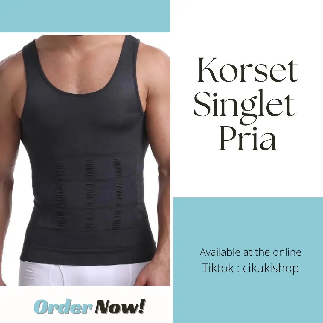 Singlet Korset Pria Pelangsing Badan Ampuh