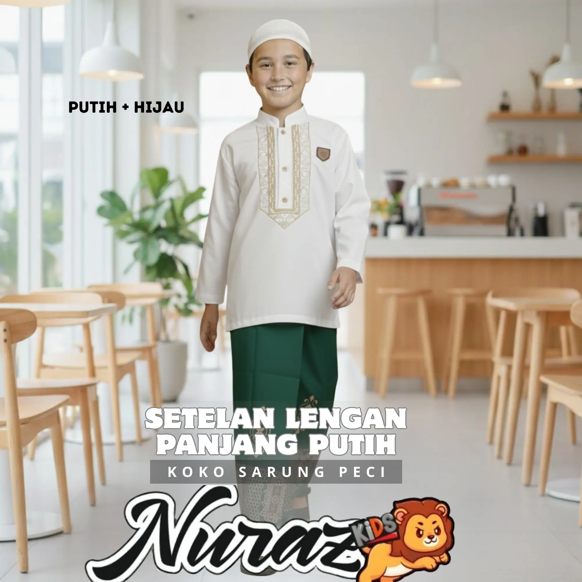 KOKO PUTIH+ SARUNG HIJAU