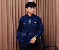 Gambar KEMEJA SERAGAM DINAS PRIA KEMEJA PDH LENGAN PANJANG/PENDEK - HITAM PENDEK, S dari King rariz Kab. Bandung 4 Tokopedia