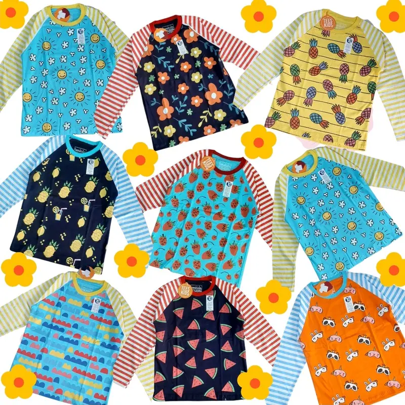 KAOS ANAK LENGAN PANJANG KARAKTER LENGAN GARIS 1