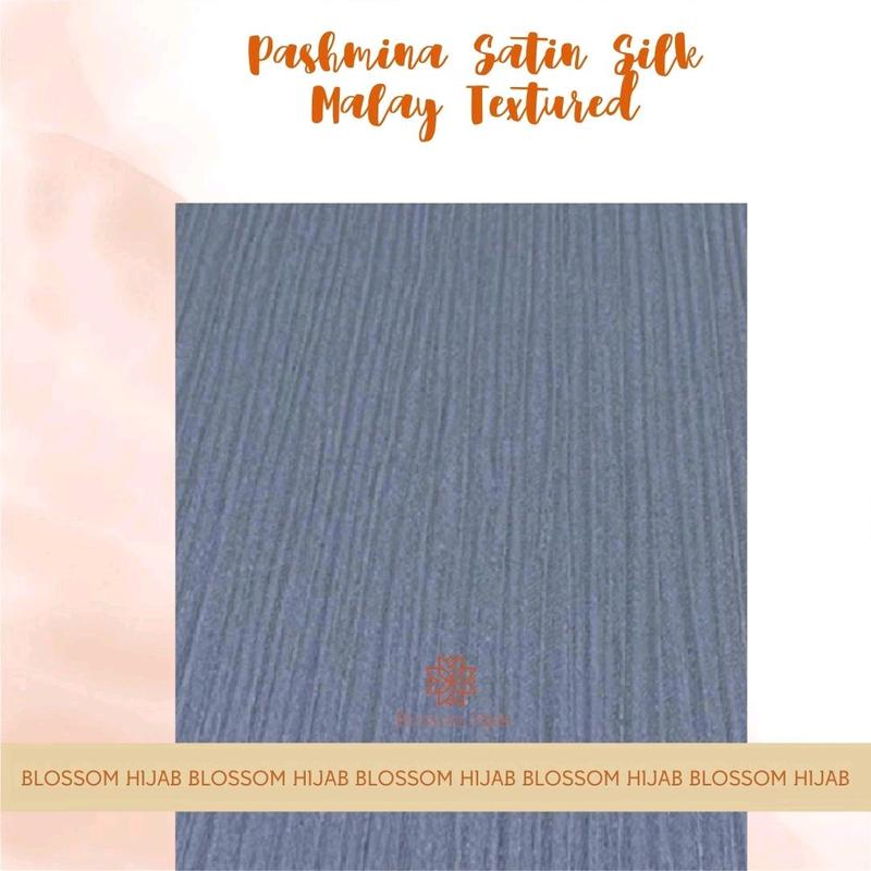 BLOSSOM HIJAB PASHMINA SATIN SILK MALAY TEXTURED 4