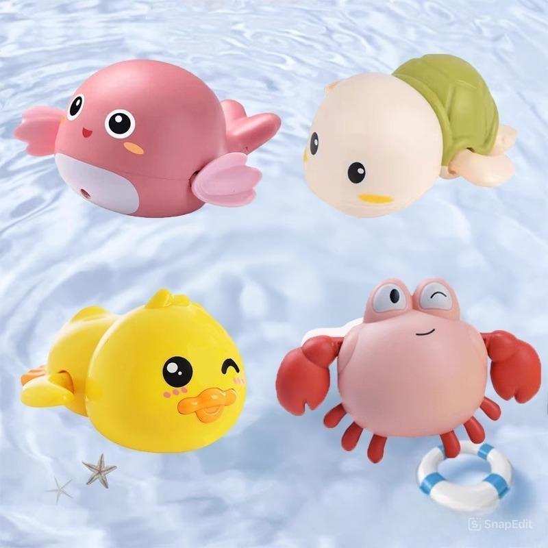 Đồ Chơi Nhà Tắm Bể Bơi Vịt Cá Heo Cua Rùa Vặn Cót Thả Bơi Trong Nước giúp Bé thích thú hơn khi tắm Kiko Toy