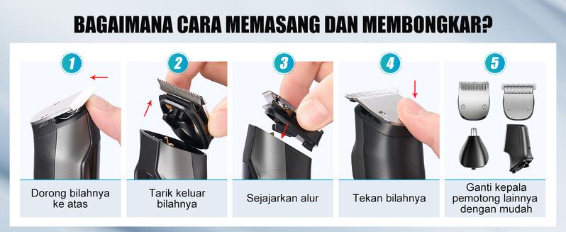 Product Introduction of Kensen Hair Clipper  Epilator Pencabut Bulu Alat Cukur Kumis Dan Jenggot Clipper all in one Alat Cukur Rambut 10