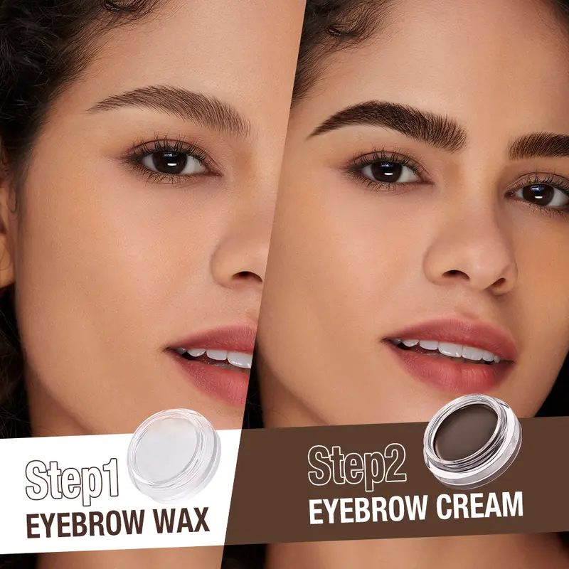 【LIVE】O.TWO.O 2-in-1 Eyebrow  Long-lasting Hold Color Locking  FLUFF SHAPING BROW WAX & BROW CREAM 3D Wild Eyebrows 65g 3