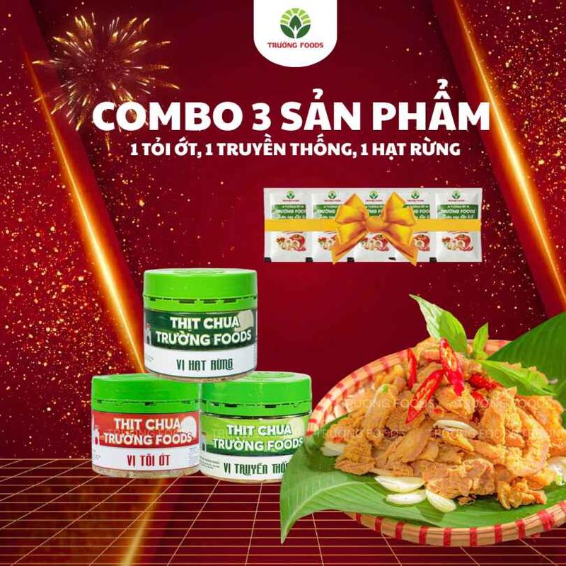  Trường Foods Combo 3 Thịt Chua  1 Tỏi Ớt 1 Truyền Thống 1 Hạt Rừng  