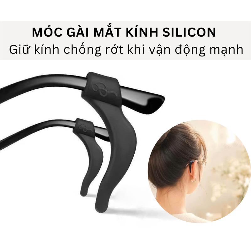 Móc Dài Gài đệm làm êm tại cho kính bằng silicon siêu bền, dẻo, hình móc câu chống trượt măt khi vận động, phù hợp nhiều càng kính khác nhau.