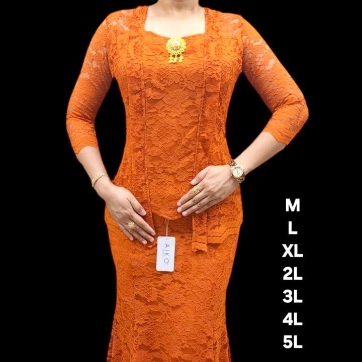 Setelan Kebaya Brokat/Set Renda Rok Panjang 5