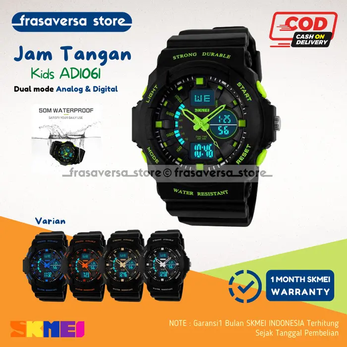 Jam Tangan Anak Laki Laki Cowok Anti Air Original SKMEI Murah - AD1061 0
