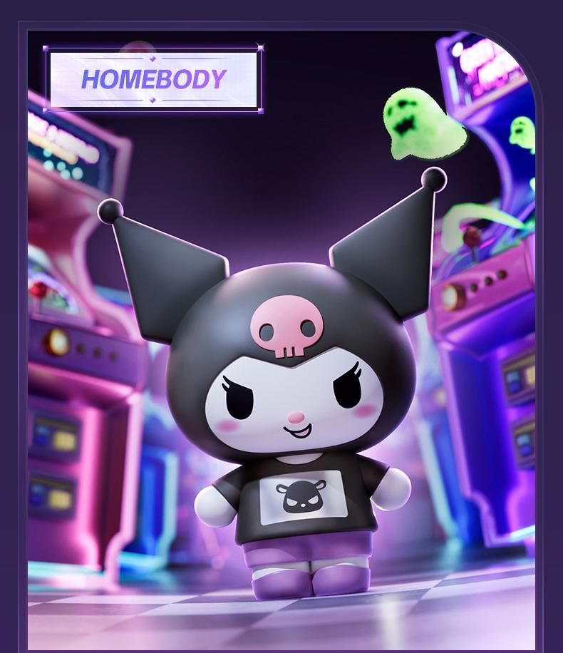 Blokees×Sanrio Blind Box Kuromi Ornamen Mini Action Figurine Mainan Plastik Lucu Kuromi Candy Series Figure Model BlindBox Dadoos Seri FUN 01