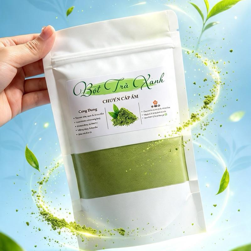 Ngân Thảo Mộc - Bột Trà Xanh 100g, Sản Phẩm Tự Nhiên, Giúp Sạch Da, Cung Cấp Độ Ẩm, Tẩy Tế Bào Chết, Da Sáng Mịn Tự Nhiên