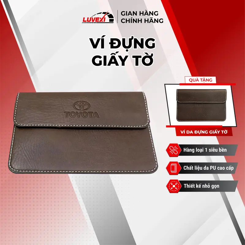Ví da đựng đăng kiểm, giấy tờ ô tô cao cấp - Bóp đựng giấy tờ dùng cho xe hơi