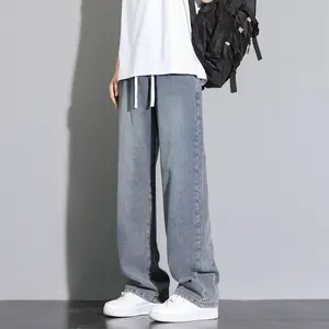 DISAI Celana Jeans Unisex Celana Baggy Jeans Gombrong Denim Pangjang Dari Kaki Yang Ramping Pants N021