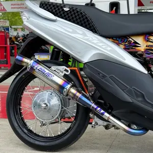 Knalpot SALEMBA CEKLIS EXTRIM UNGU ORIGINAL LOTUS PNP MIO SPORTI, MIO SMAILE, MIO SOUL KARBU knalpot sudah tinggal pasang saja