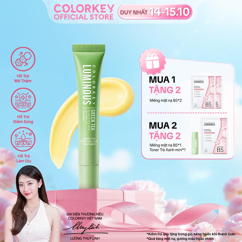 Kem Chấm Mụn COLORKEY LUMINOUS Hỗ Trợ Giảm Mụn, Làm Mờ Vết Thâm Mụn Và Dưỡng Da Mềm Mịn 20g