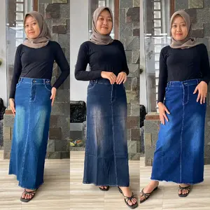 Rok jeans premium zifa bahan jeans super tebal dan strecth