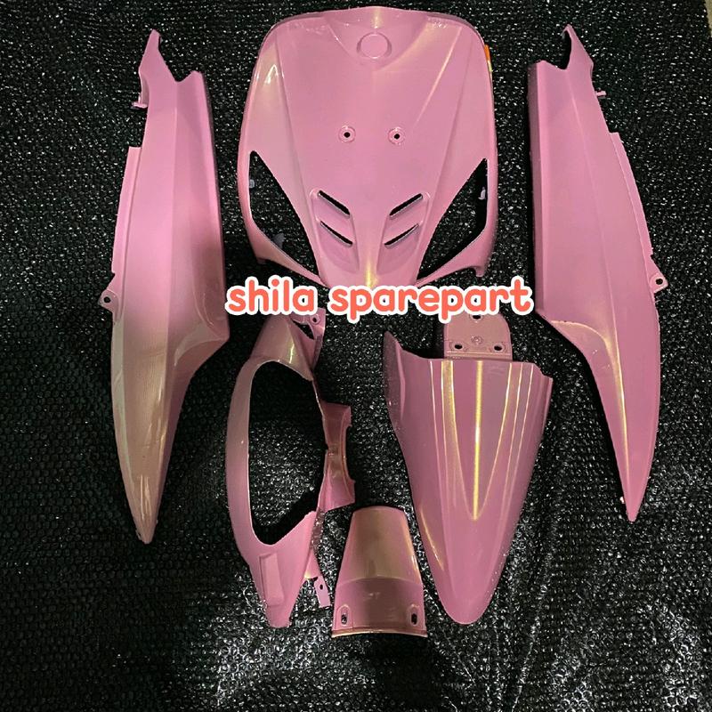 Cover Full Body Alus Yamaha Mio sporty Warna pink pastel lembayung Gold costum 0