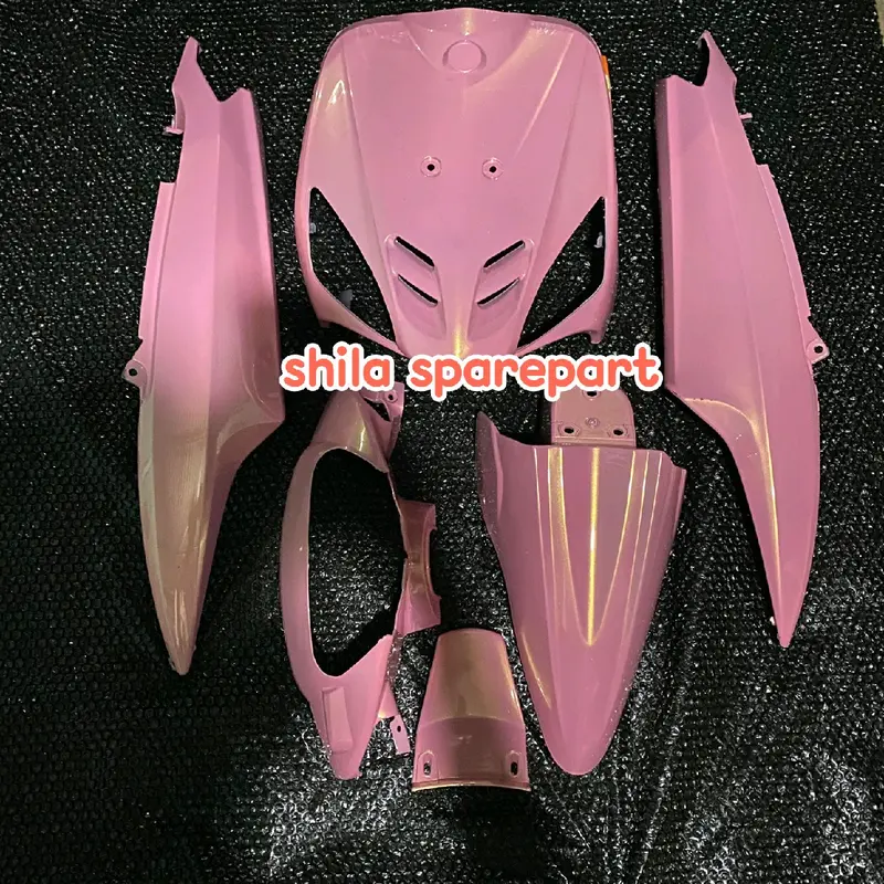 Cover Full Body Alus Yamaha Mio sporty Warna pink pastel lembayung Gold costum 0