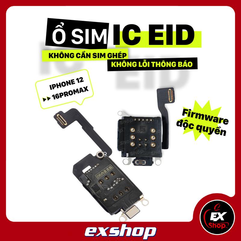 Ổ S!M IC E.I.D cho iPhone Lock, không cần miếng ghép, không lỗi thông báo