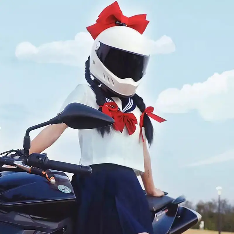 girl motorcycle helmet bow Accessory, Removable Helmet Bow for Women, Bow for Helmet Universal Fit Make a Biker Bow 🎀