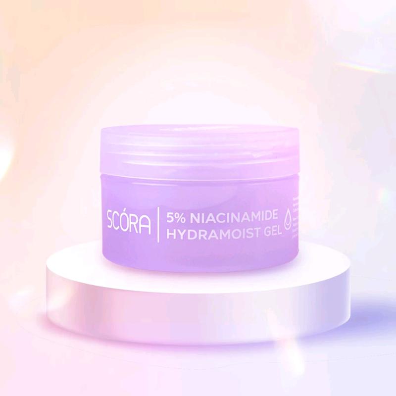 SCORA 5% Niacinamide Hydramoist Gel 40ml Pelembab Wajah yang Mencerahkan Kulit Memperbaiki Skin Barrier dan Perfecting Make Up moisturizer 3x mencerahkan 3