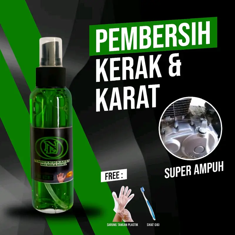 PEMBERSIH KARAT SPRAI 100 ML PENGHILANG KERAK BLOK MESIN Air Car Cleaner Kendaraan 0