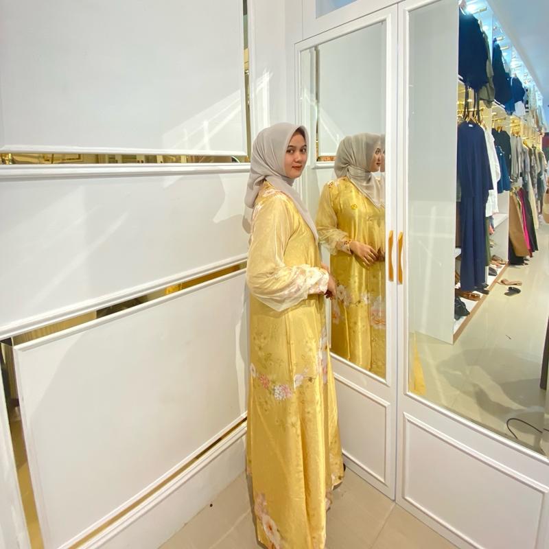 Gamis silk premeium atahalillah lengan tile 1