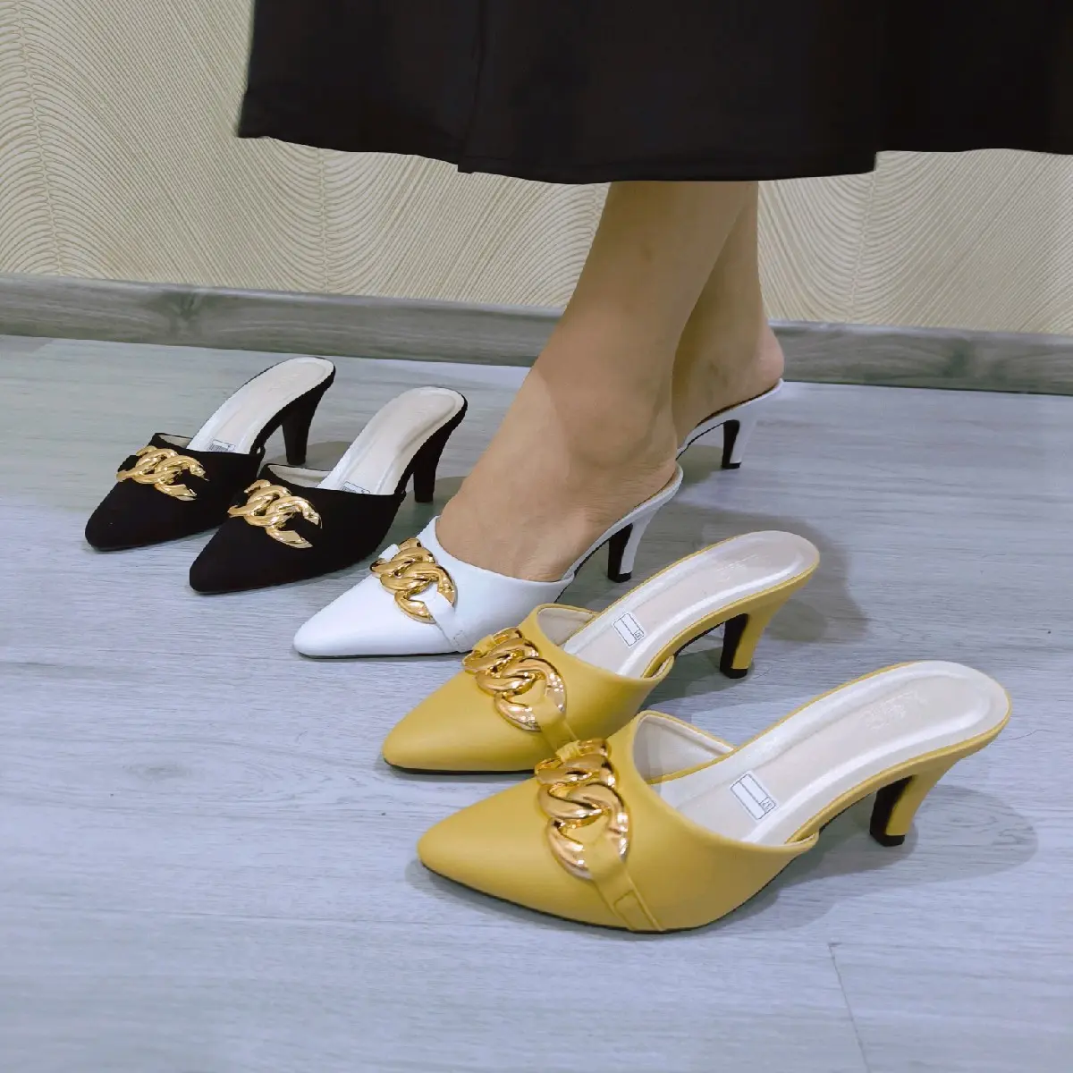 Hills/high Heels kathie (MM04) Hak Setengah (3-5 cm) Shoes wanita