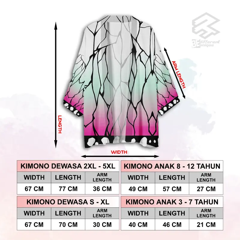 Kimono Outer Outwear Casual  FullPrint 3R YY 1