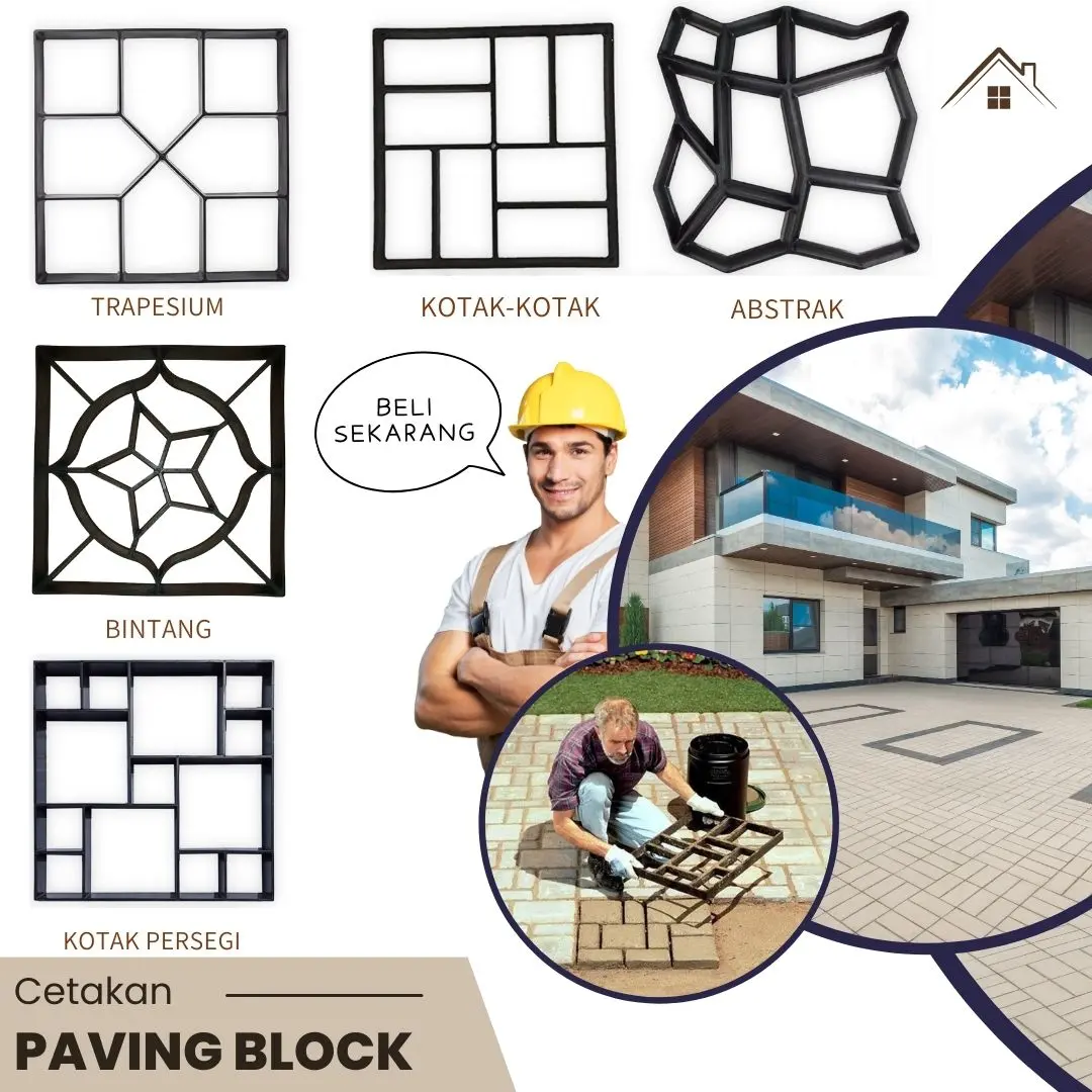 Cetakan Paving Block Untuk Jalan Taman Teras - Mudah Dan Praktis Besi
