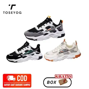 Toseyog 025 RANGERS! Sepatu Cowok Keren! Sneakers Bagus! Sepatu! casual karet hitam  Merah Shoes Sport Pria Running Olahraga