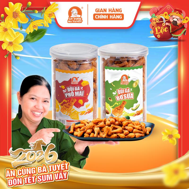  Combo 2 hũ snack đùi gà các loại - Ăn Cùng Bà Tuyết - Đồ Ăn Vặt Việt Nam M17 