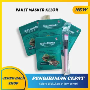 PAKET MASKER NENEKMOYANG69 ISI 4 MASKER DAN KUAS Wajah