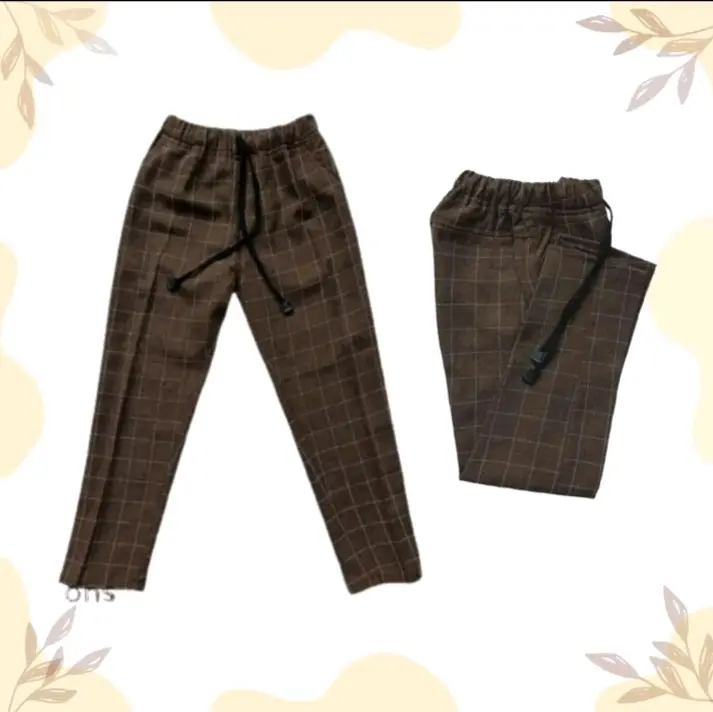 celana panjang tartan anak 1-13 tahun unisex garis kotak kotak 5