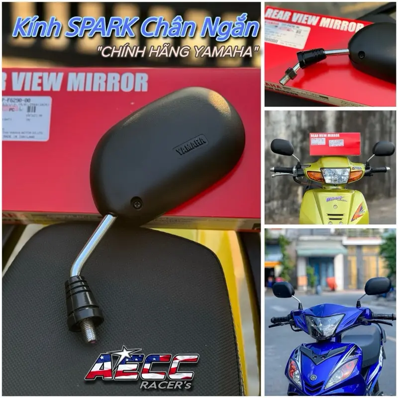 Kính Spark chân ngắn xi inox - Chính hãng Yamaha THAILAND - Bảo hành chân xi "Rỉ sét, bong tróc" đổi mới