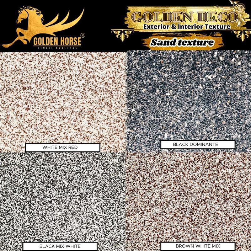 wallpaper & dekorasi dinding Cat Dinding Golden Deco Tekstur Pasir Halus 20 Kilo kat tahan lembap 2